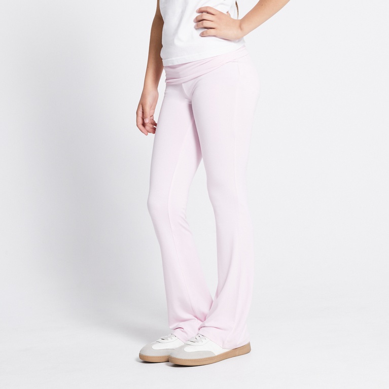 Folded yoga pants "Noelle star" Soft Pink